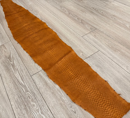 Copper Satin Genuine Short-Tail Python Snake Leather 180 product photo 1