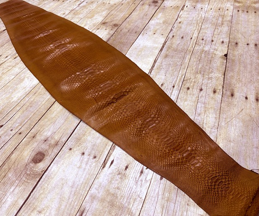 Brown Tan Genuine Python Snakeskin Leather real hide snake skin Rattle 107