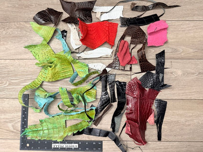 Assorted Genuine Alligator & Crocodile Leather Scraps 102 product photo 2