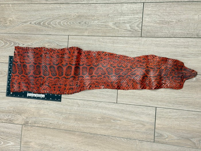 Mahogany Natural Pattern Glossy Genuine Anaconda Leather ANC548 product photo 2