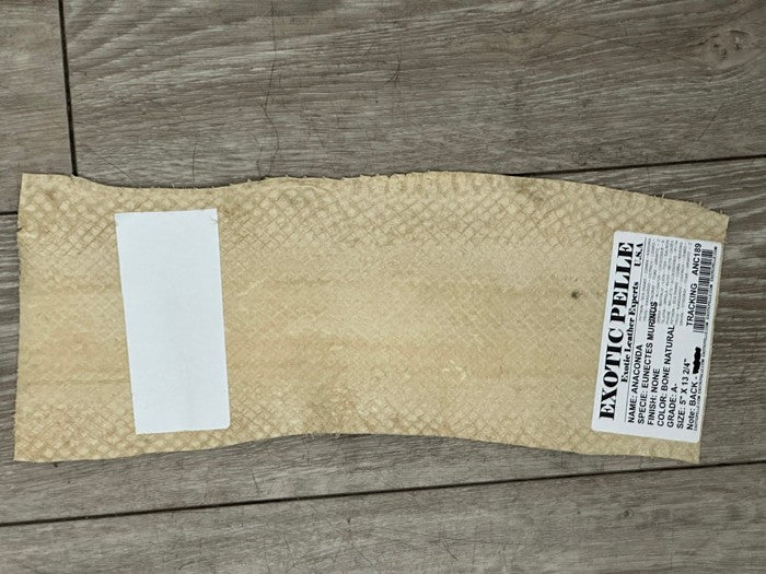 Bone Natural Genuine Anaconda Snake skin Leather hide python real boa rattle 189