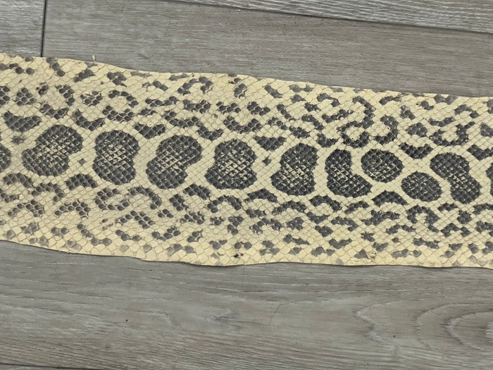 Ivory Natural Tan Anaconda Snake skin Leather real hide python boa rattle 373