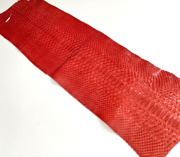Genuine Python Snakeskin Leather real hide snake skin Rattle salmon Boa 485