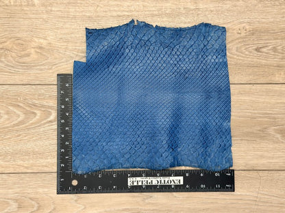 Misc Blue Satin Genuine Reticulated Python Snake Leather 465 product photo 2