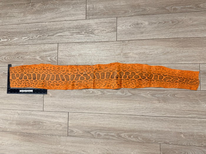 Orange Natural Pattern Genuine Anaconda Snake Leather 459 product photo 2