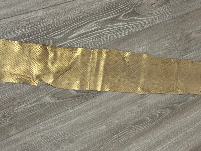 Gold Genuine Anaconda Leather Snake skin hide snake skin python Boa rattle 293