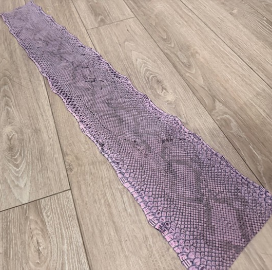 Purple Natural Pattern Sanded Gloss Genuine Reticulated Python Snake Leather 487 product photo 1