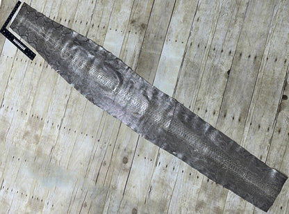 Silver on Natural Genuine Python Remnant piece Leather real hide snake skin 238