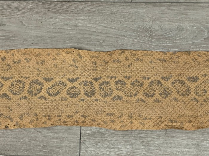 Brown Natural Tan Anaconda Snake skin Leather real hide python boa rattle 386