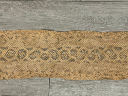 Brown Natural Tan Anaconda Snake skin Leather real hide python boa rattle 386