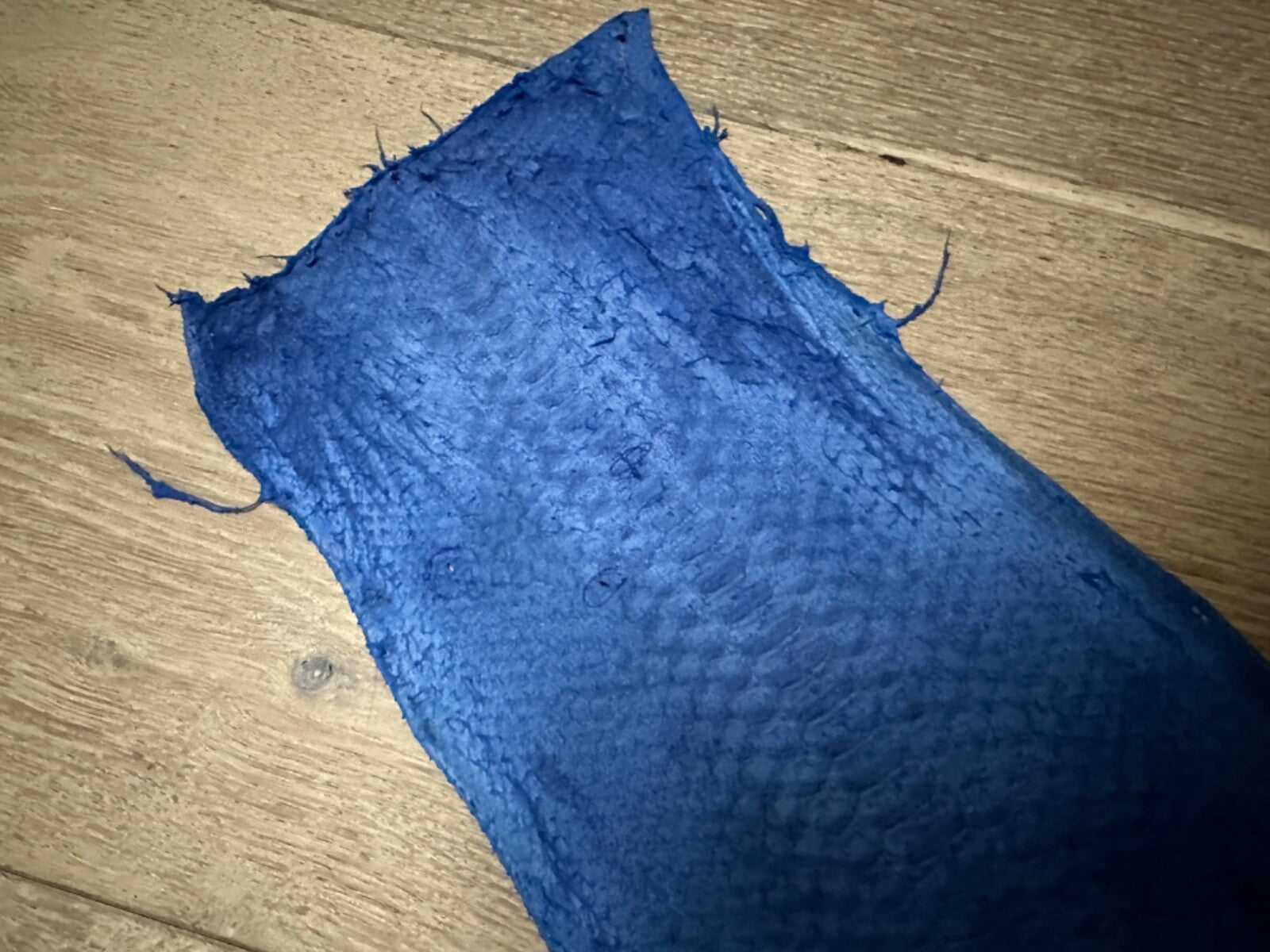 L Blue Piece Genuine Python Snakeskin Leather real hide snake skin Ratle Boa 385