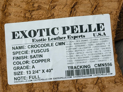 Copper Satin Genuine Caiman Crocodile Leather product photo 4