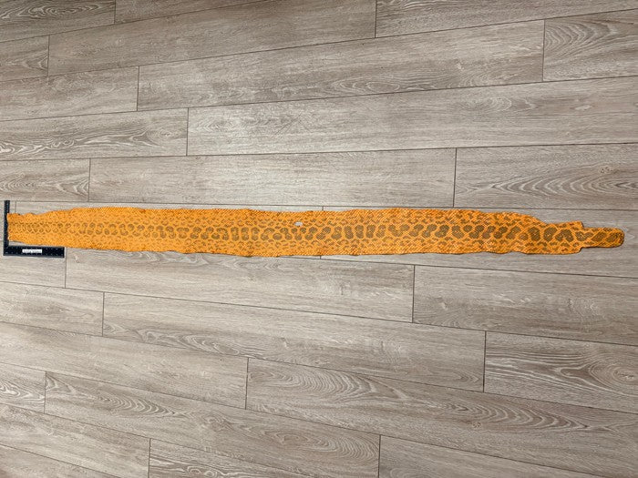 Tangerine Natural Pattern Genuine Anaconda Snake Leather 460 product photo 2