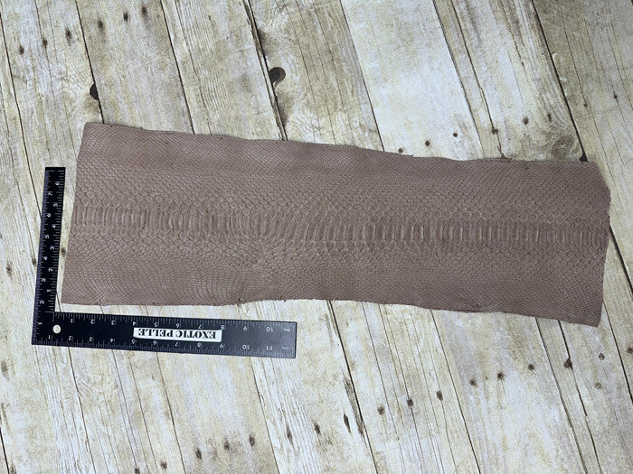 Saddle Tan Genuine Python remnant Snakeskin Leather real hide snake skin Boa 248