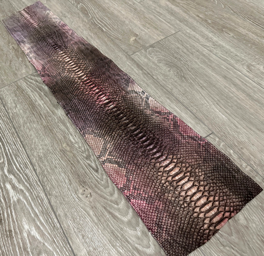 Multicolor Python Suede Nubuck Genuine Leather Remnant real hide snake skin 307