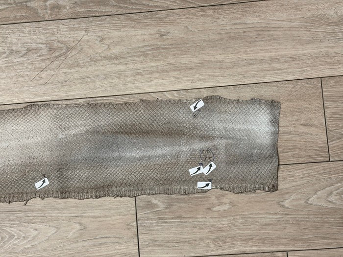 Taupe Gray Gray Brown Glossy Genuine Anaconda Snake Leather 505 product photo 5