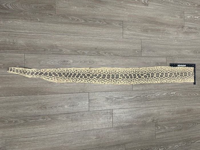 Ivory Natural Tan Anaconda Snake skin Leather real hide python boa rattle 373