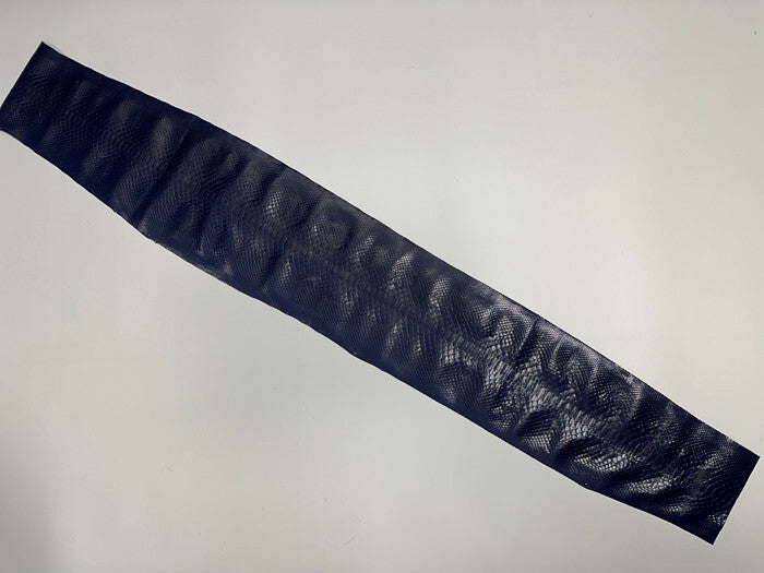 Blue Navy Glossy Genuine Python Leather Belly 495 product photo 2