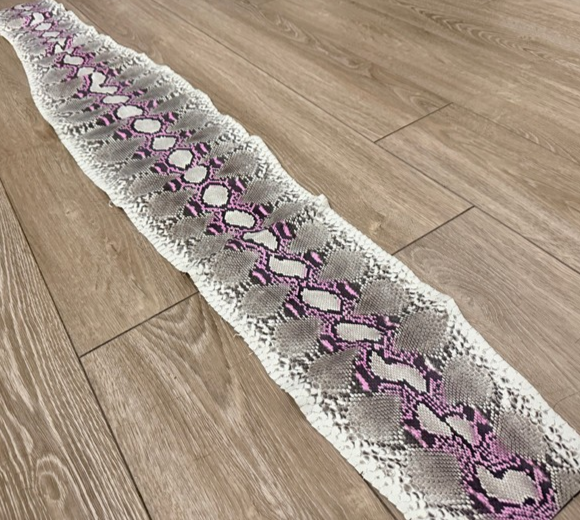 Natural With Pink Highlights Genuine Python Leather 489 product photo 1