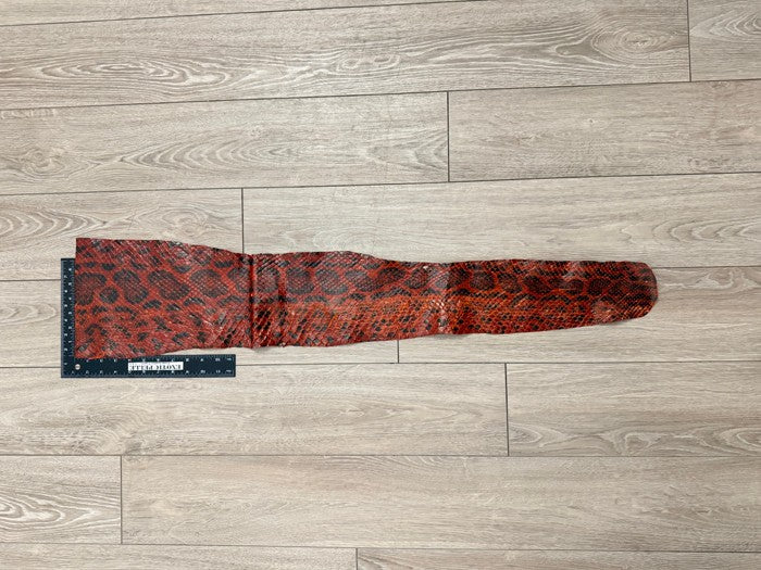 Mahogany Two Toned Natural Pattern Glossy Genuine Anaconda Snake Leather 546 product photo 2