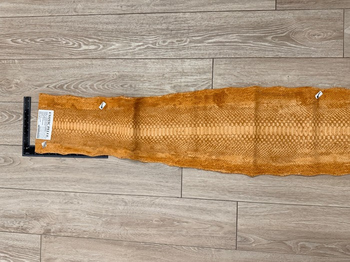 Genuine Reticulated Python Leather - D Tan with Natural Pattern Matte Belly Cut WYSIWYG 650 product photo 3
