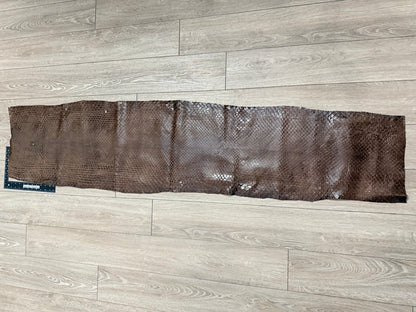 Brown Glossy Genuine Anaconda Leather product photo 2