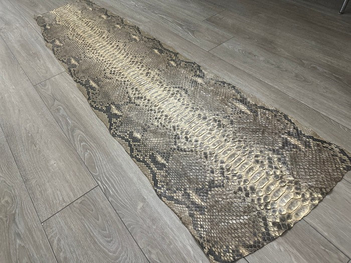 XXL Honey - Natural Pattern Satin Genuine Python Leather PYTR317 product photo 9