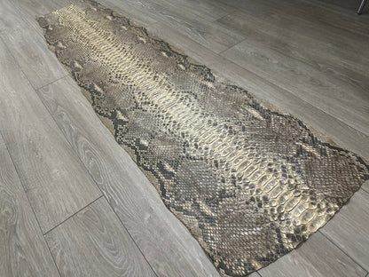 XXL Honey - Natural Pattern Satin Genuine Python Leather PYTR317 product photo 9