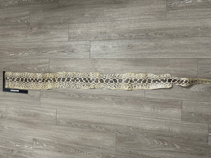 Ivory Natural Tan Anaconda Snake skin Leather real hide python boa rattle 303
