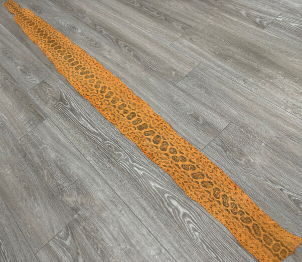 Tangerine Genuine Anaconda Snakeskin Leather real hide snake skin python boa 256