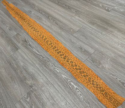 Tangerine Genuine Anaconda Snakeskin Leather real hide snake skin python boa 256