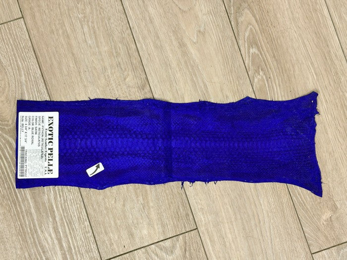 Royal Blue Satin Genuine Python Leather PYTR532 product photo 3