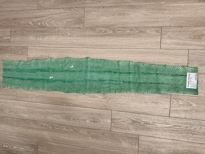 Green Natural Pattern Matte Genuine Reticulated Python Snake Leather 531 product photo 4