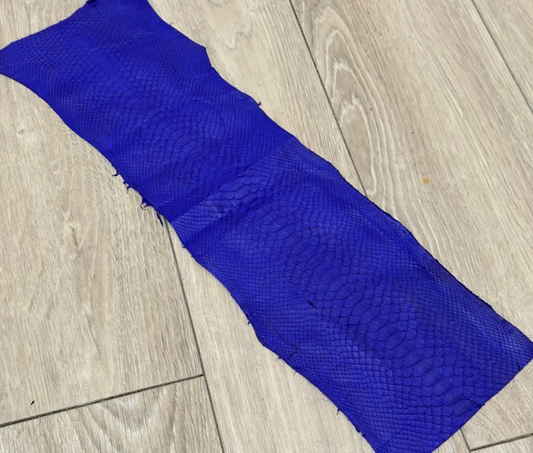 Royal Blue Satin Genuine Python Leather PYTR532 product photo 1