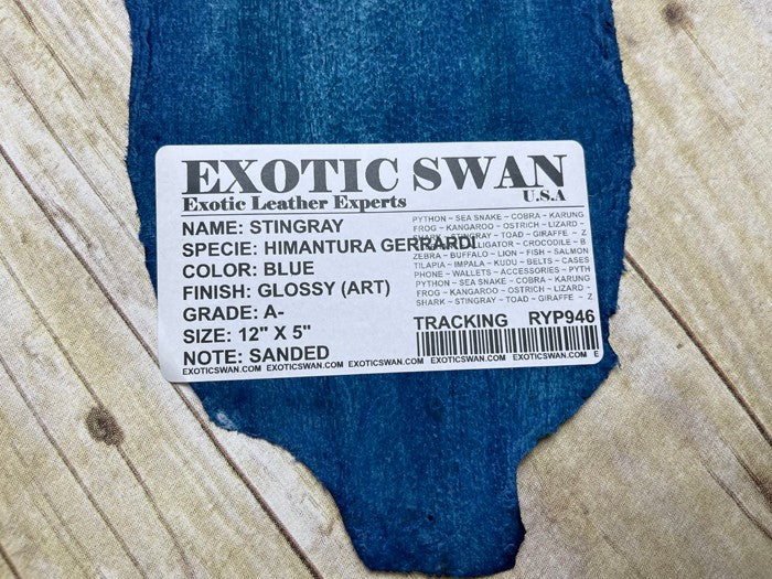 Blue Sanded Genuine Stingray Leather RAY946 product photo 4