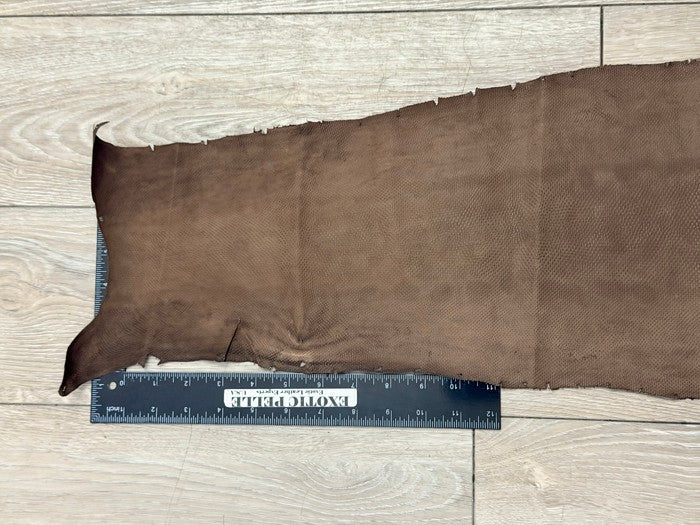 XXL Brown Natural Pattern Matte Genuine Karung Elephant Trunk Snake Javan File Snake Leather 522 product photo 4