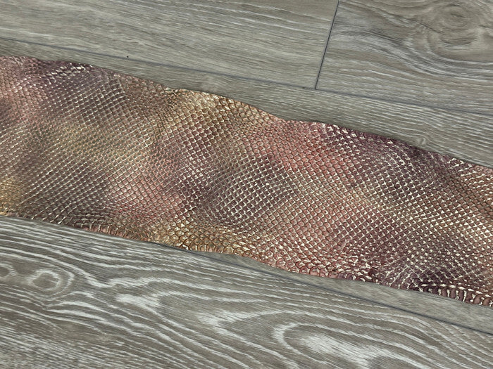 Multicolor Genuine Anaconda Leather real hide snake skin python boa rattle 273