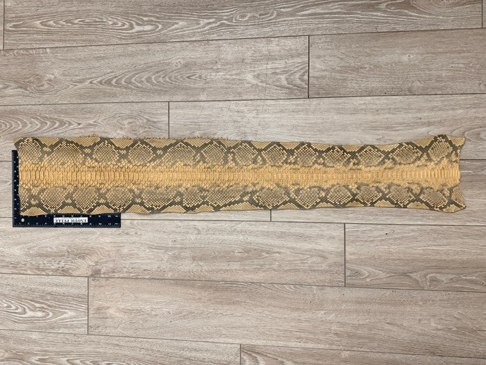 Tan Natural Pattern Matte Genuine Reticulated Python Snake Leather 366 product photo 2