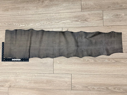 Gray Matte Genuine Reticulated Python Snake Leather 463 product photo 2