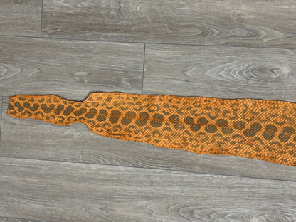 Tangerine Genuine Anaconda Snakeskin Leather real hide snake skin python boa 256