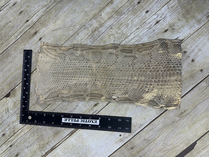 Gold Burmese Python Genuine Snake Leather real hide snake skin Rattle boa 114