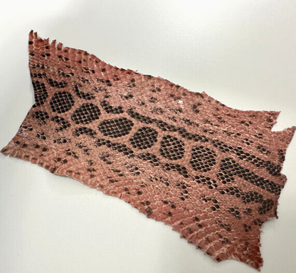 PINK Natural Genuine Anaconda Snake skin Leather real hide python boa rattle 174