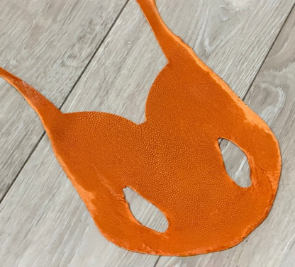 Orange Sanded Genuine Stingray Leather product photo 1