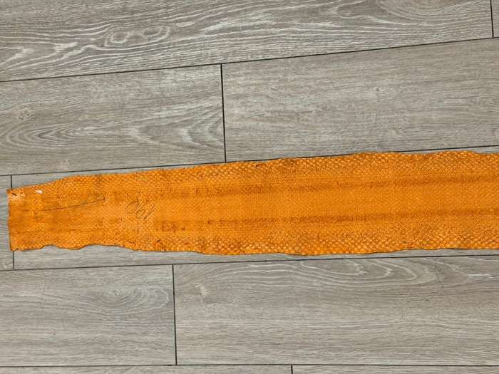 Tangerine Natural Pattern Genuine Anaconda Snake Leather 460 product photo 4