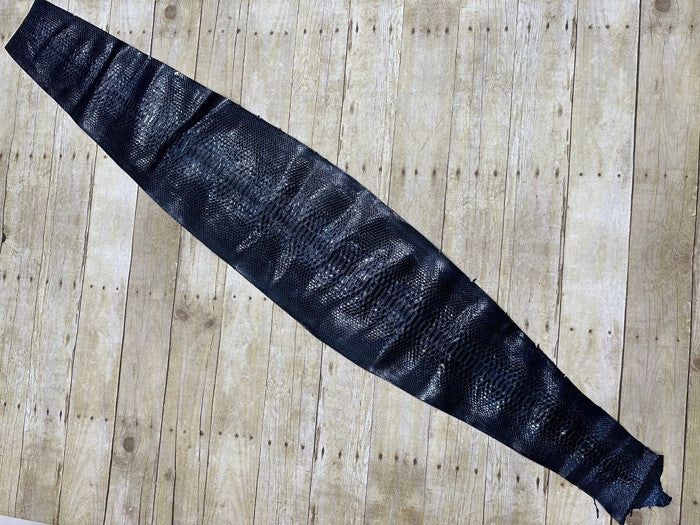 Candy Blue Genuine Python Snake Leather real hide snake skin Rattle 105