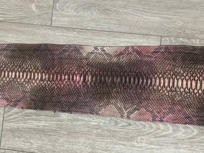Multicolor Python Suede Nubuck Genuine Leather Remnant real hide snake skin 307
