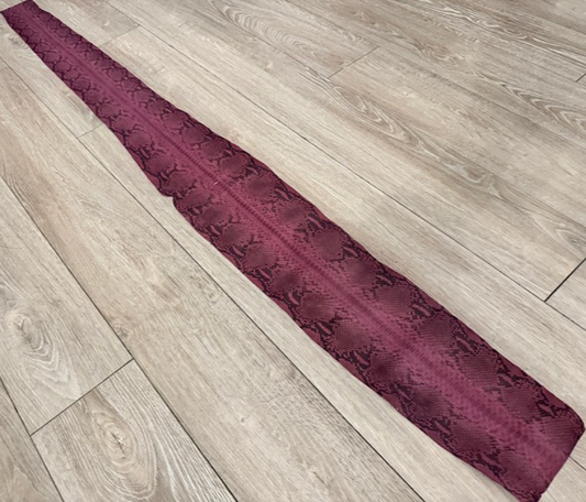 Wine Natural Pattern Matte Genuine Reticulated Python Snake Leather 636 product photo 1