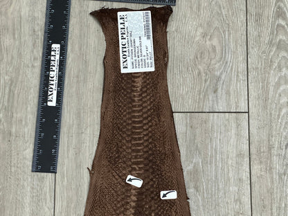 Brown Gold Silver Genuine Python Snakeskin Leather real hide snake skin Rattle 7