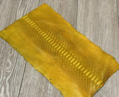Multicolor Satin Genuine Reticulated Python Snake Leather 477 product photo 1