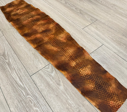 Multicolor Satin Genuine Short-Tail Python Snake Leather 177 product photo 1
